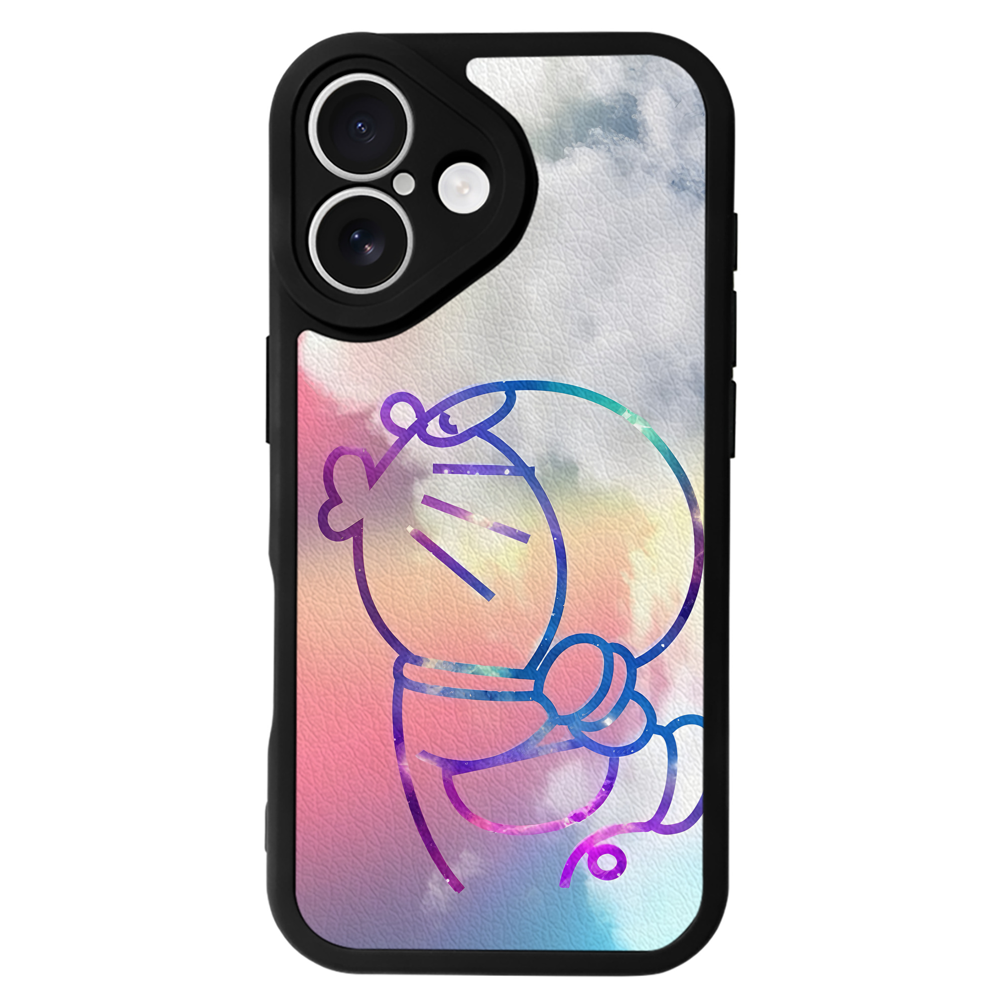 （画像用） ドラえもん Doraemon 【iPhone 16シリーズ対応】シリコンスマホケース（レザー調） 材質：シリコン